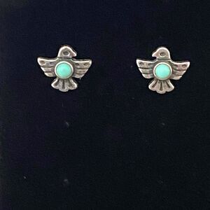 James Avery RARE Turquoise Song Bird Earrings
